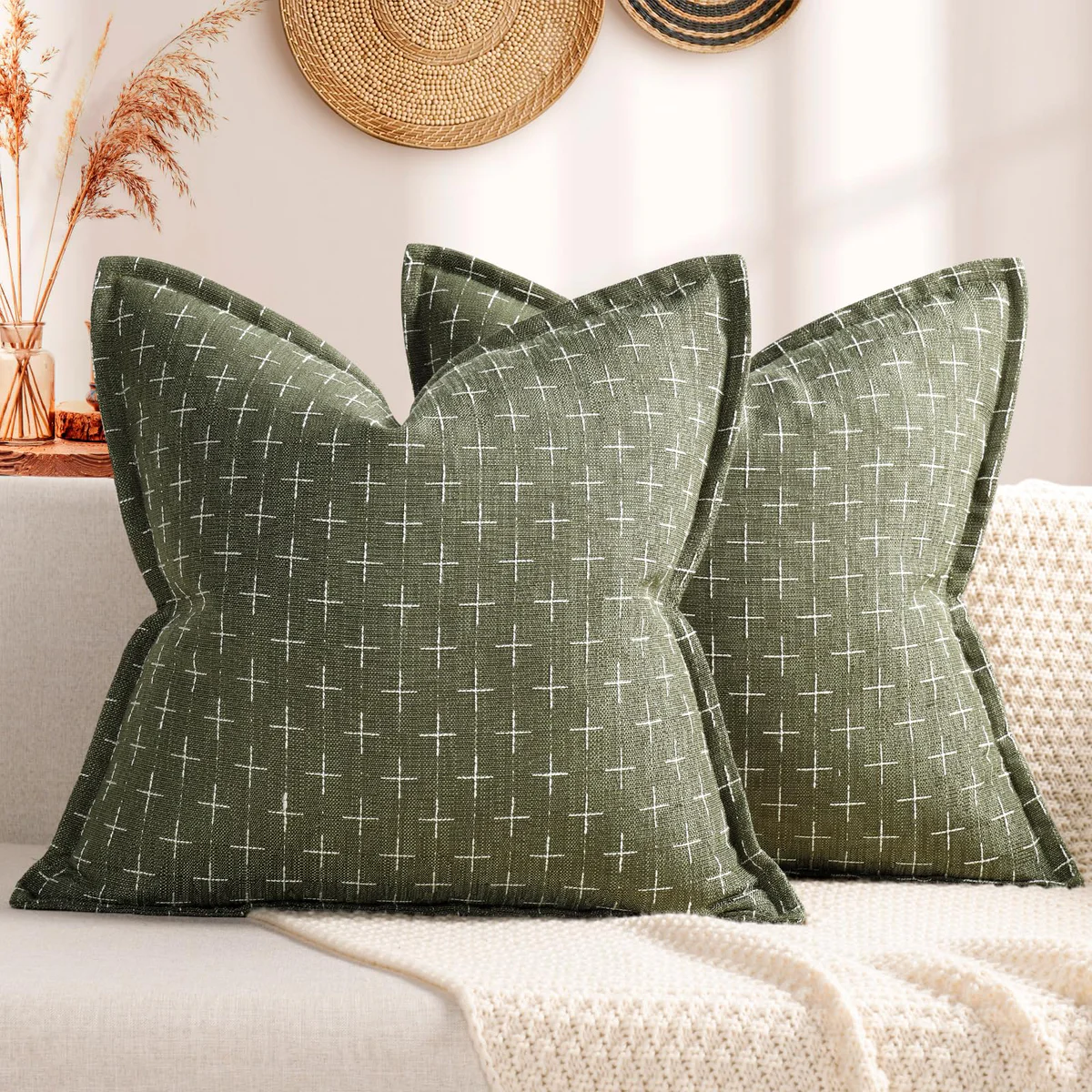 ZWJD Textured Throw Pillow Covers