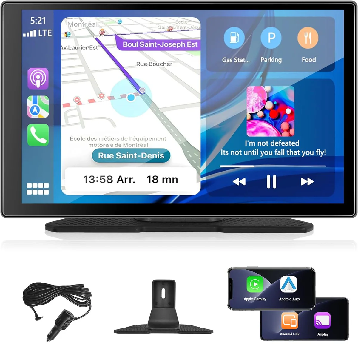  CRROPDA Wireless Car Stereo CarPlay Android Auto Radio 