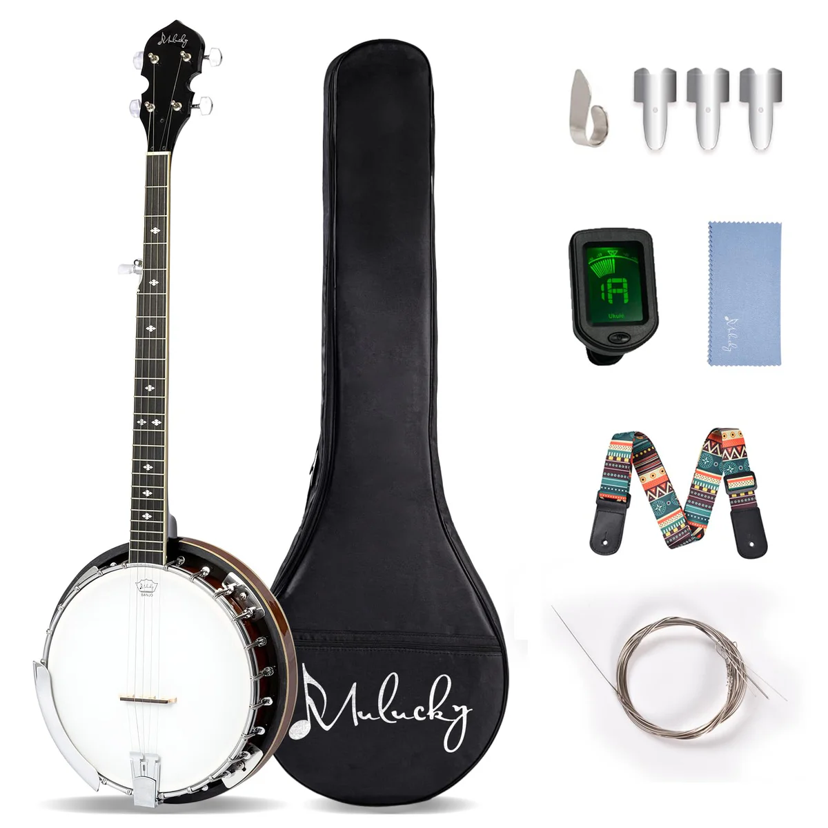 Mulucky 5-String Banjo with Beginner Kit