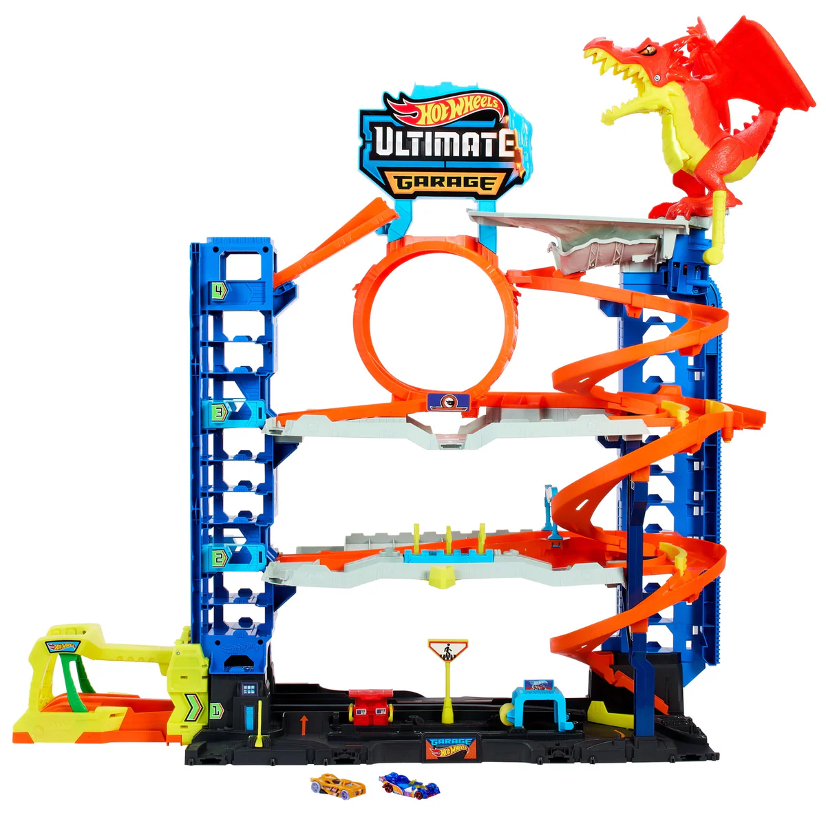 Hot Wheels City Ultimate Garage Playset with 2 Die-Cast Cars
