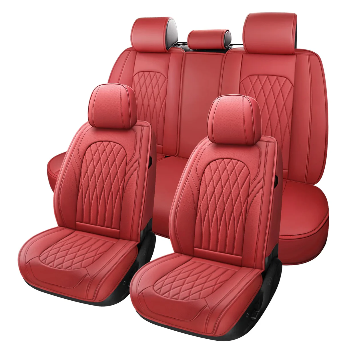 Universal Fit - Burgundy/Red/Wine Seat Covers (Full Set)