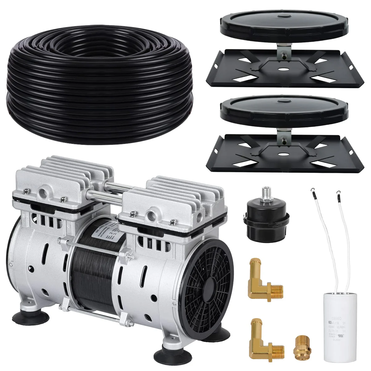DC HOUSE Pond Aerator System w/ 2 Diffusers