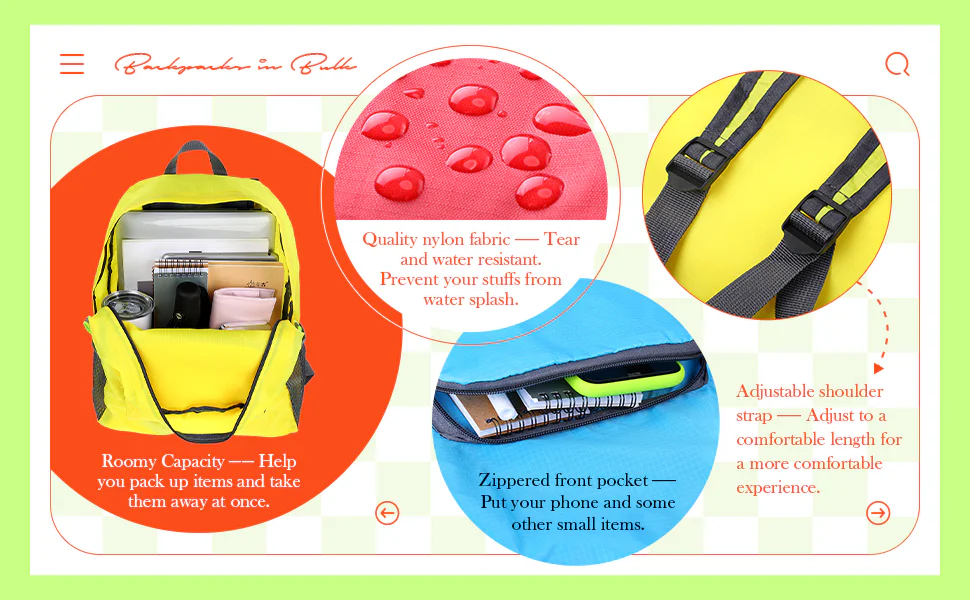 Sherr Classic Book Bag Lightweight Assorted Colors