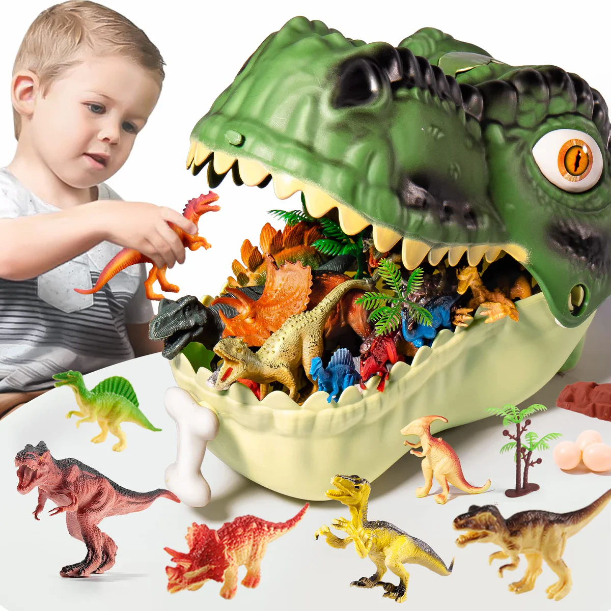 RISUNTOY Dinosaur Figures Realistic Toy Set