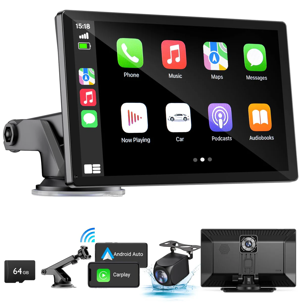 HAUXIY Wireless CarPlay Car Stereo Touchscreen