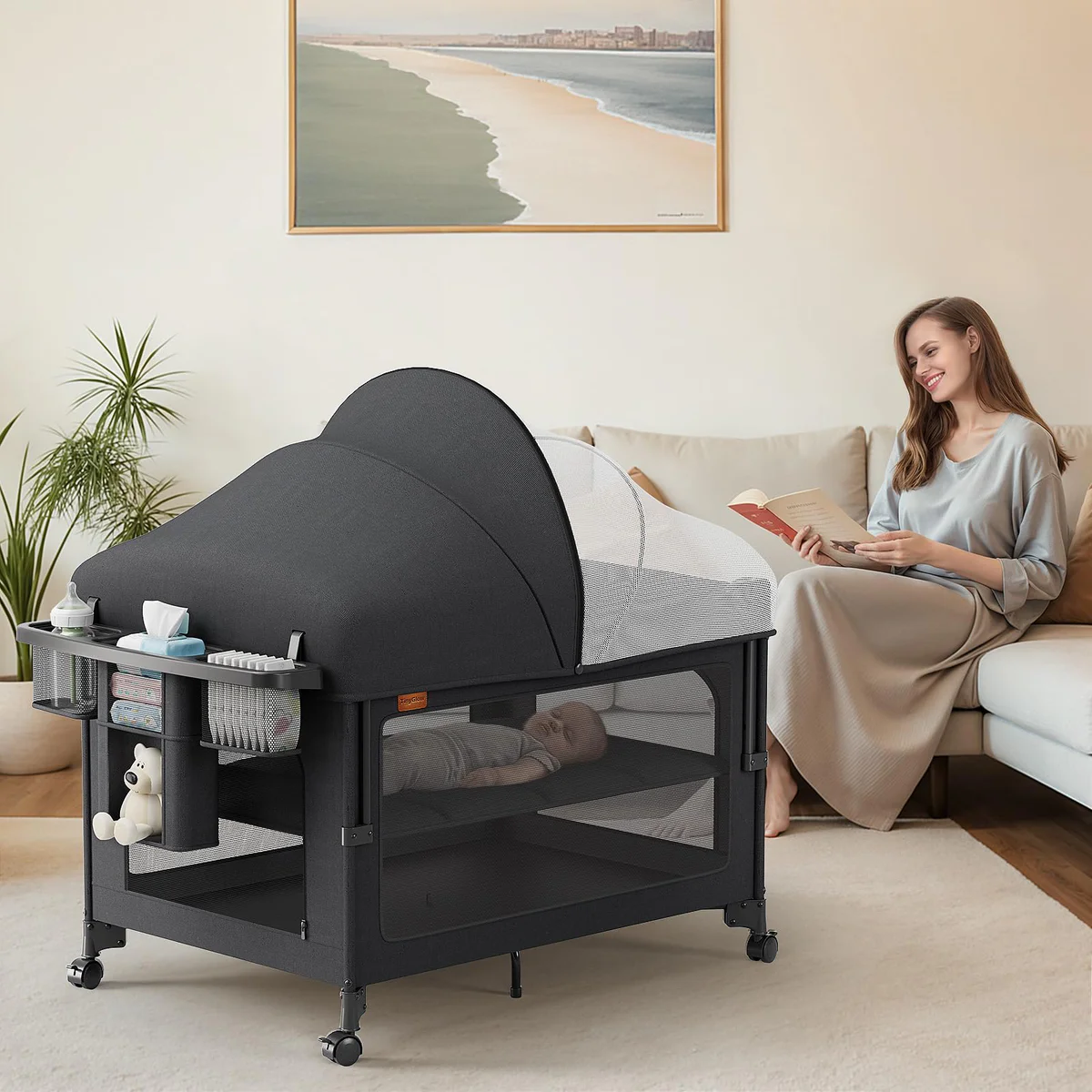 TinyGlow Portable Baby Bassinet