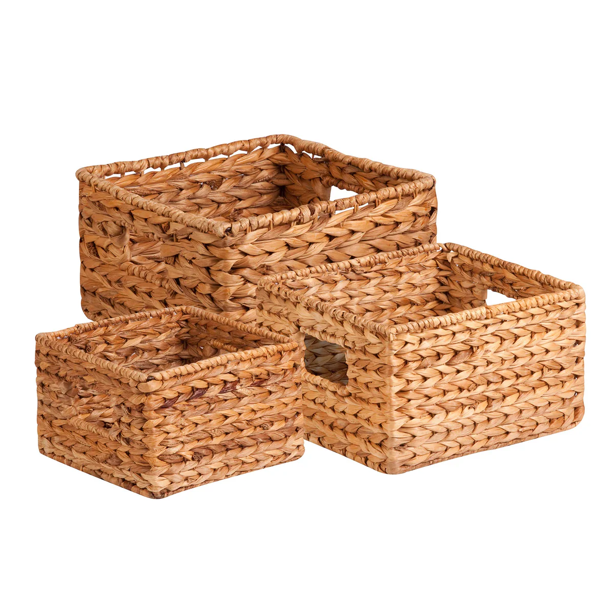 Honey-Can-Do STO-02882 Nesting Banana Leaf Baskets, Multisize, 2-Pack,Natural