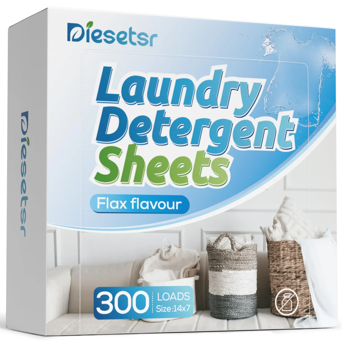 Diesetsr Flax Scent Laundry Detergent Sheets