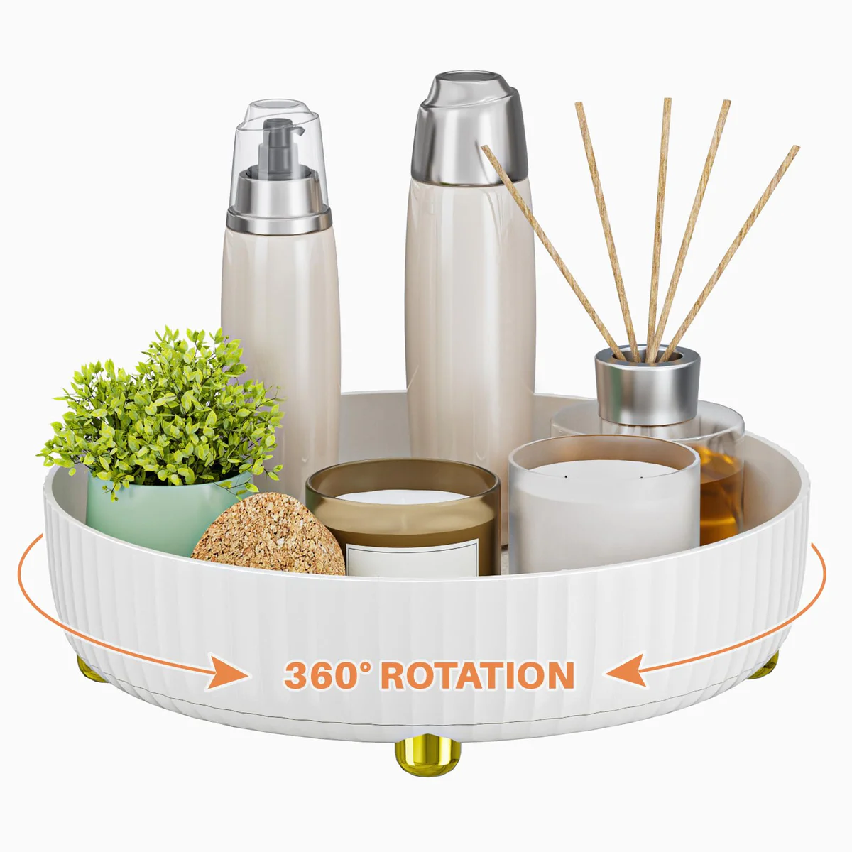 SEVEN code Rotating Vanity Organizer Tray Turntable