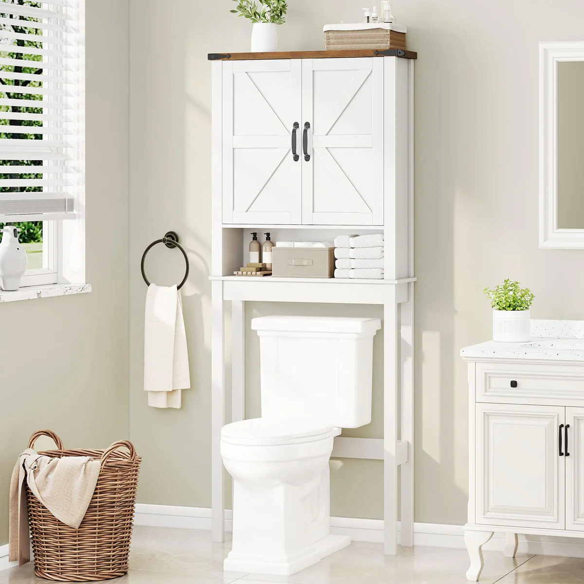 Halitaa Over-the-Toilet Storage Cabinet Bathroom Space Saver