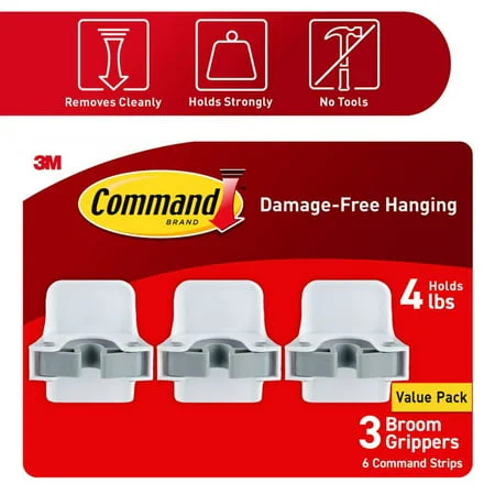 Command Broom and Mop Grippers