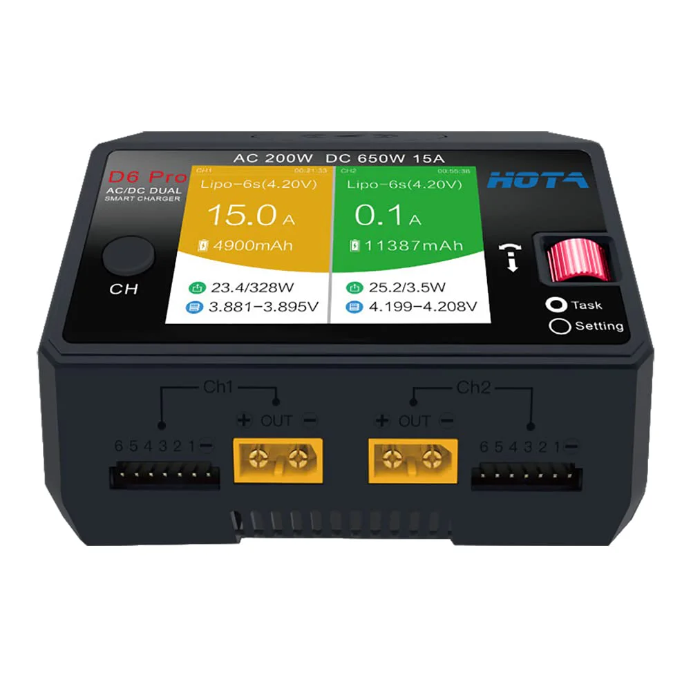 HOTA D6 Pro AC/DC Dual Smart Battery Charger