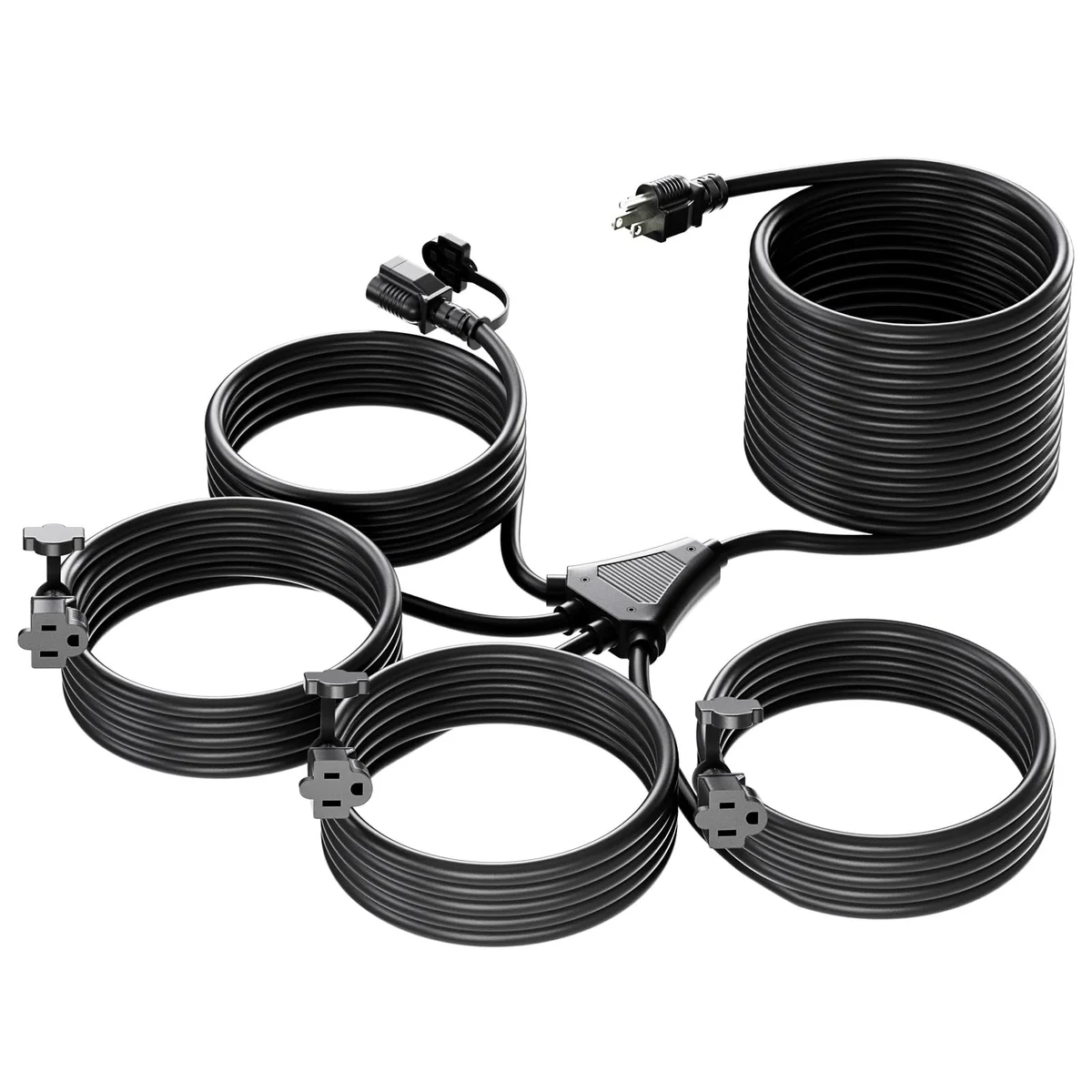 K KASONIC 4-Outlet Outdoor Extension Cord Splitter