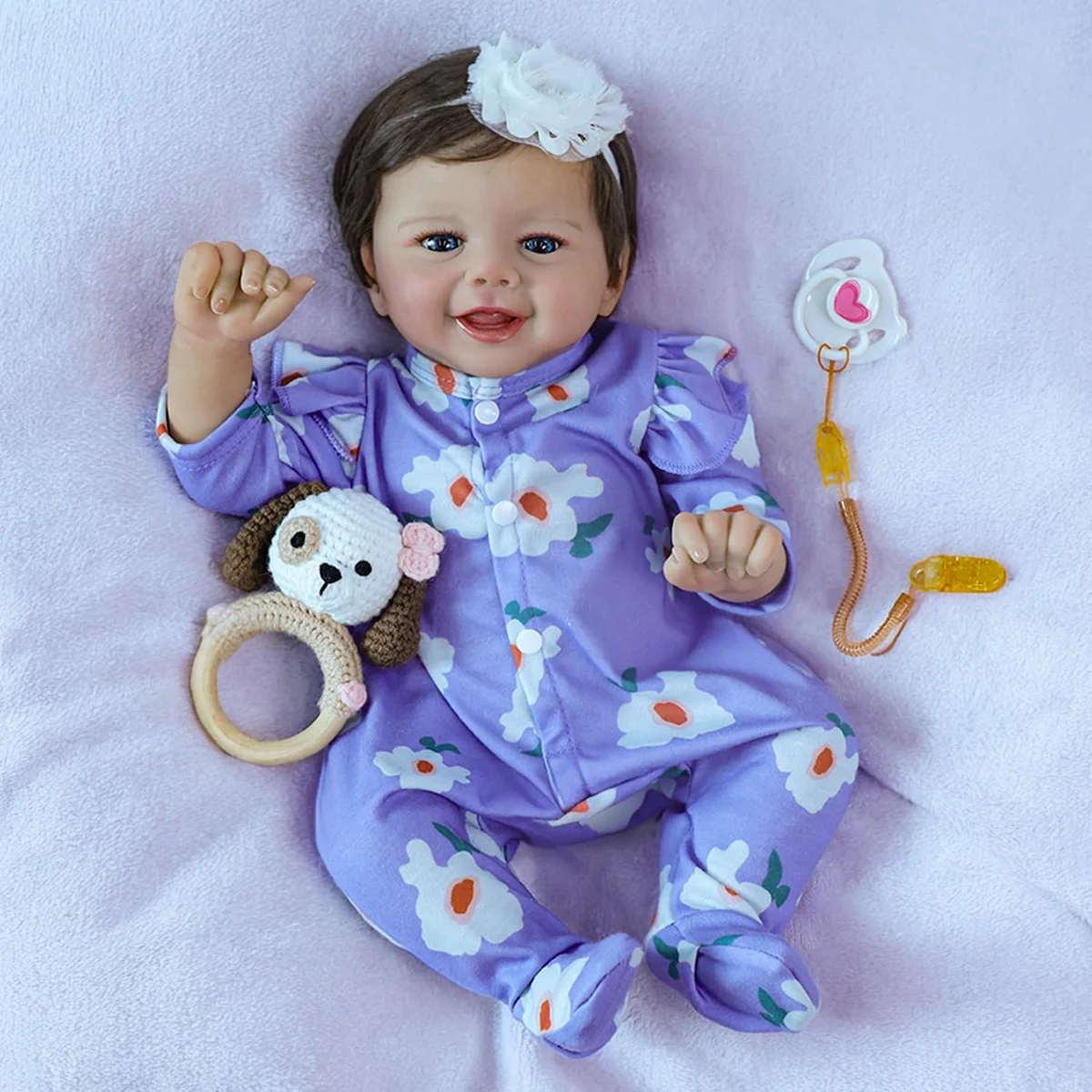 SCOM Realistic Reborn Baby Doll Smiling Newborn Doll