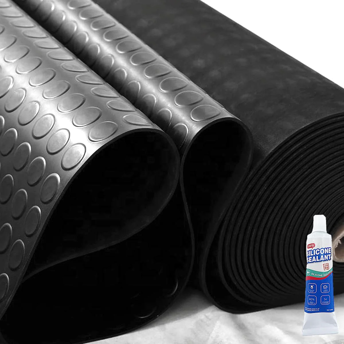 ZERITO Gym Flooring Rubber Roll 4x8