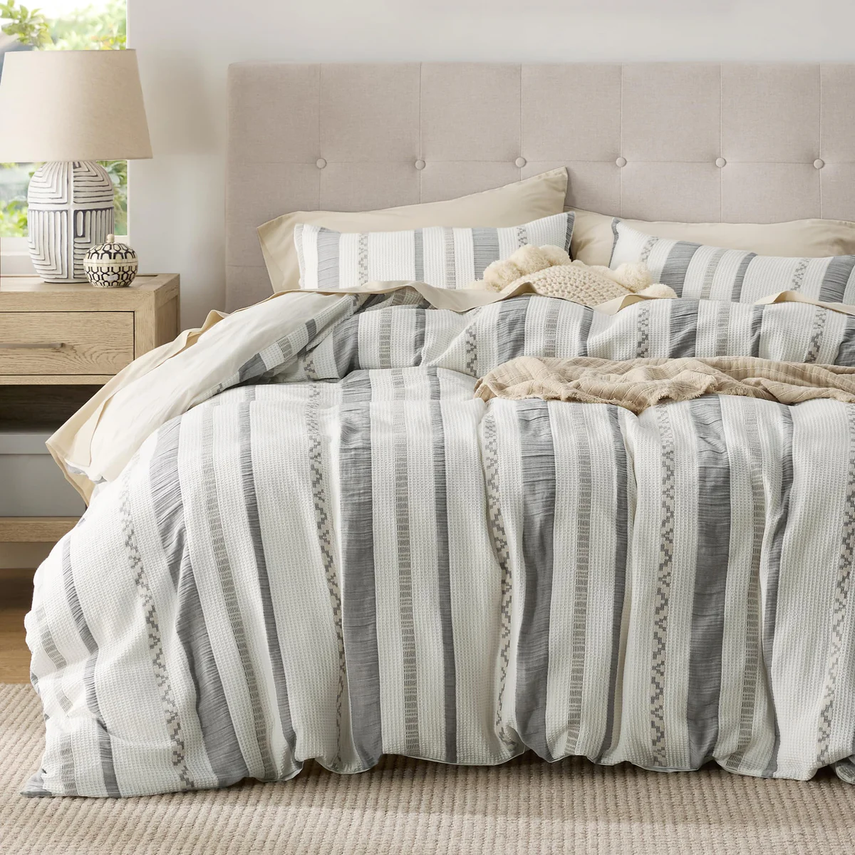 Bedsure Waffle Weave Duvet Cover Set