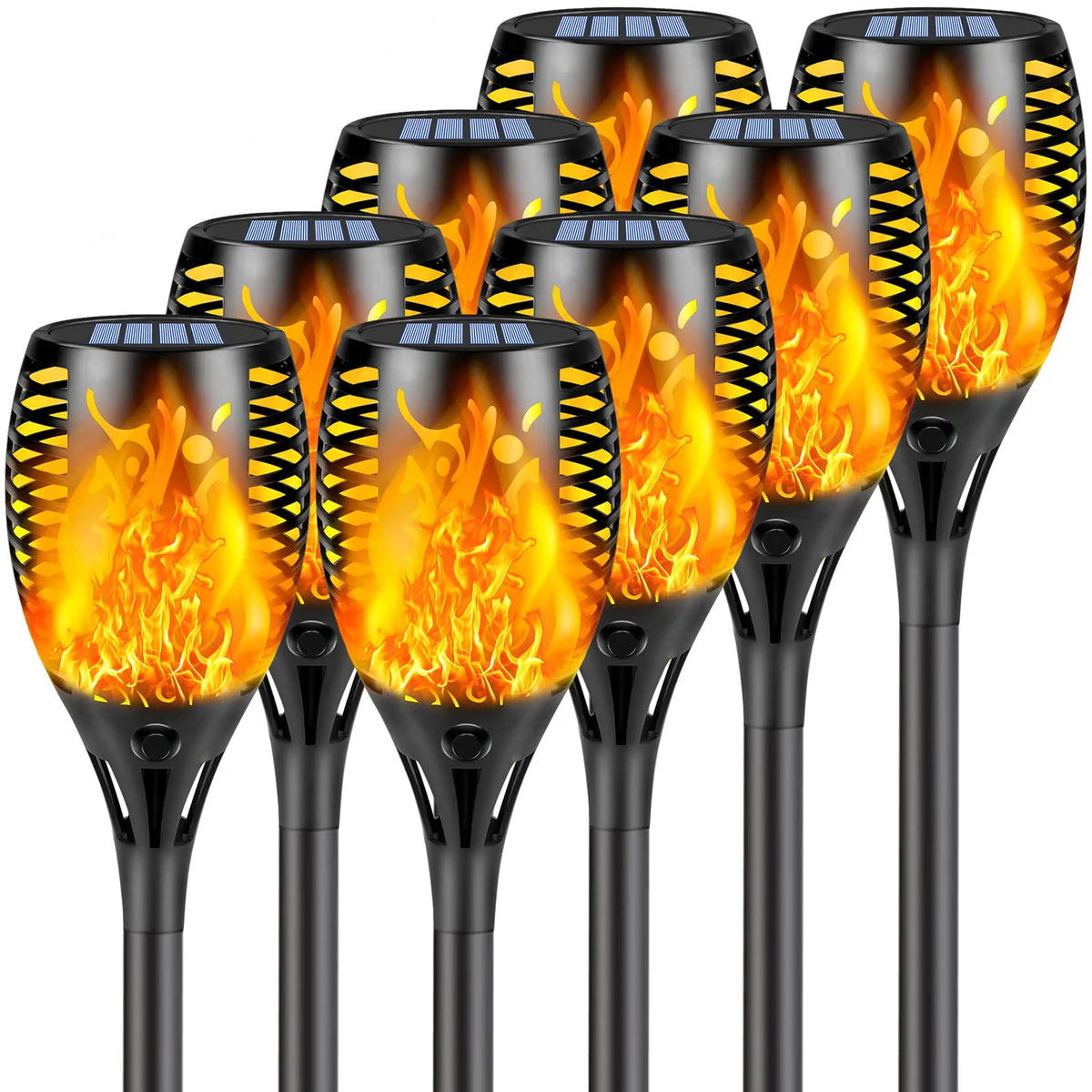 SANJICHA Solar Torch Lights with Flickering Flame