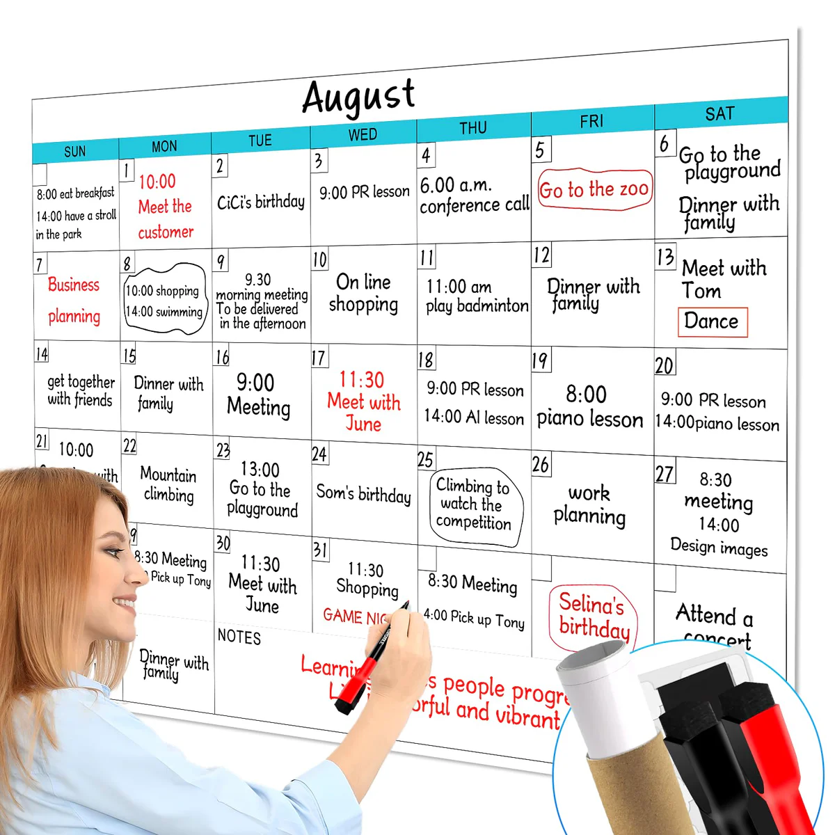 Gannyfer Whiteboard Calendar