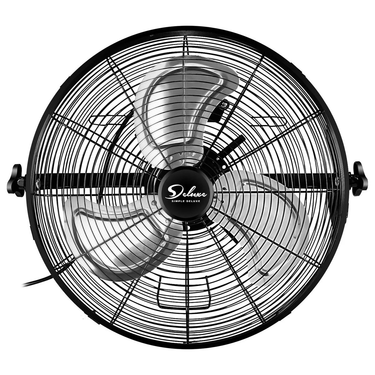 Simple Deluxe Wall-Mount Fan, Black