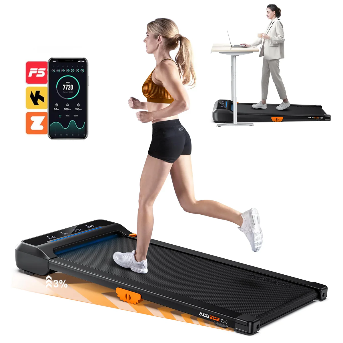 Acezoe S20 Under Desk Treadmill Walking Pad