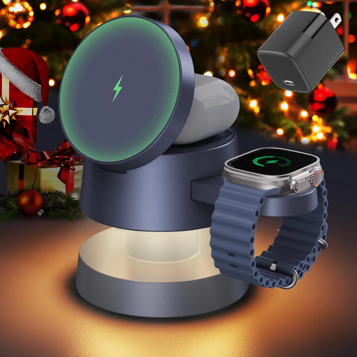 iVANKY 4-in-1 Wireless Charging Station with Night Light