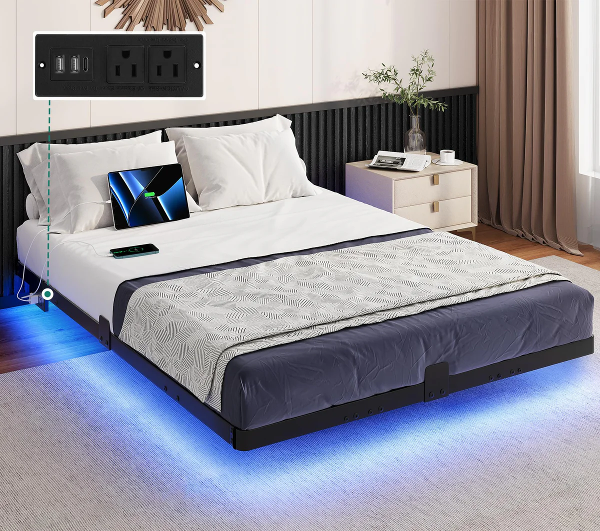 YITAHOME Metal Bed Frame