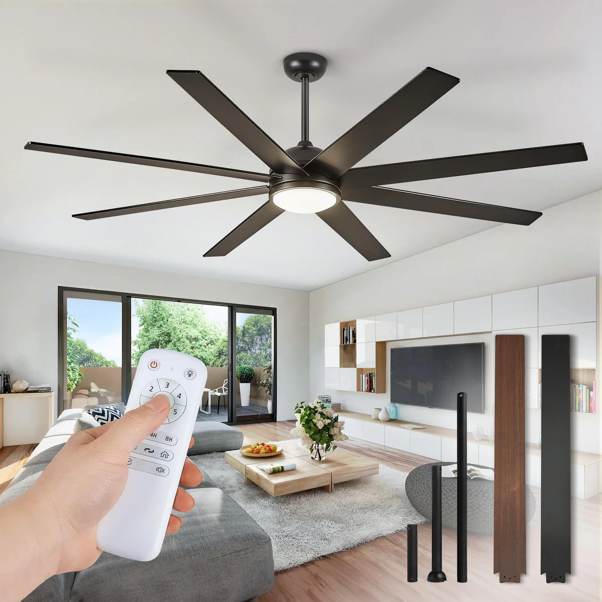 Fanbulous 65-in. Indoor Ceiling Fan with LED Light and Remote