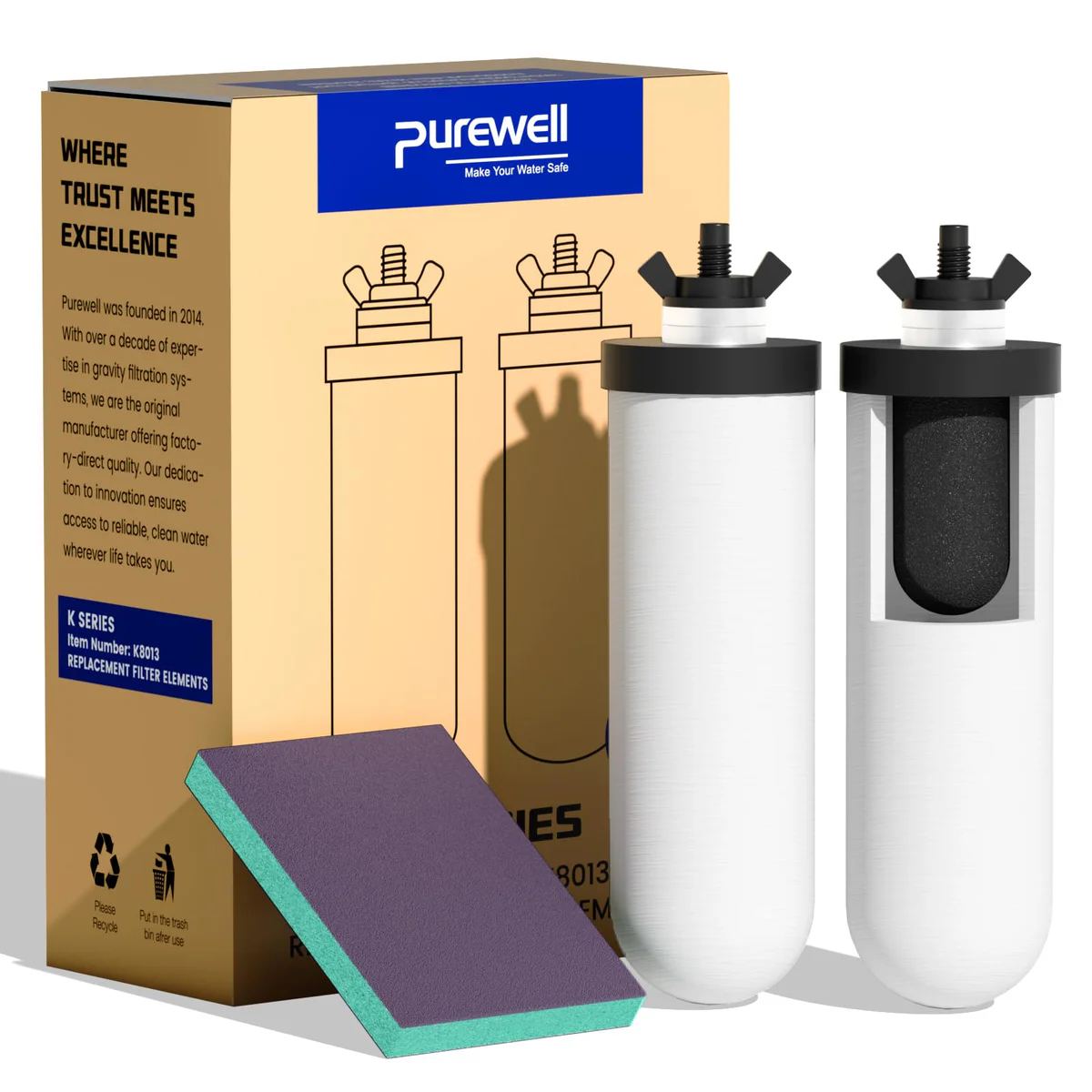 Purewell Ceramic Water Filter Replacement Elements