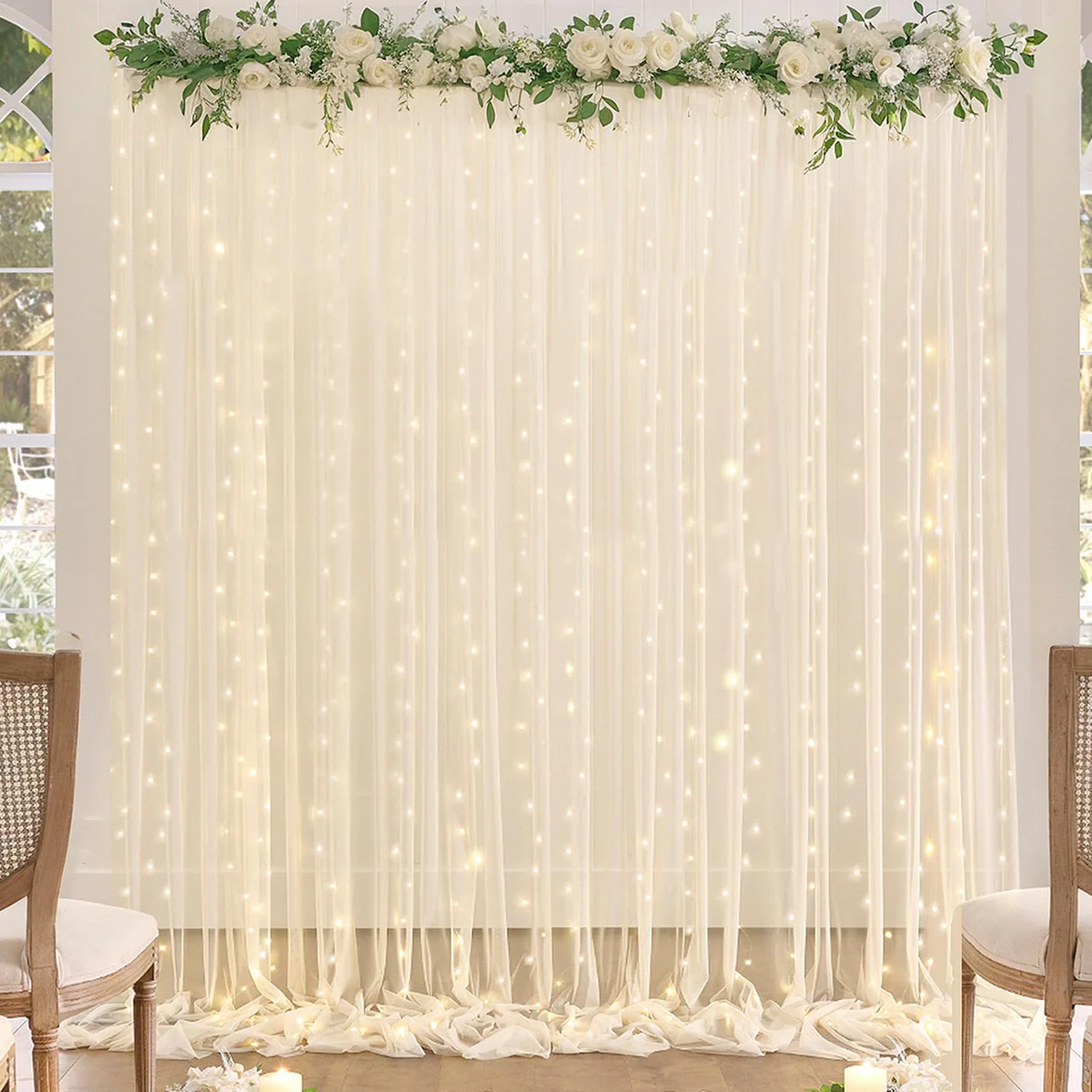 Suppromo Sequin Backdrop Curtain Polyester Fabric