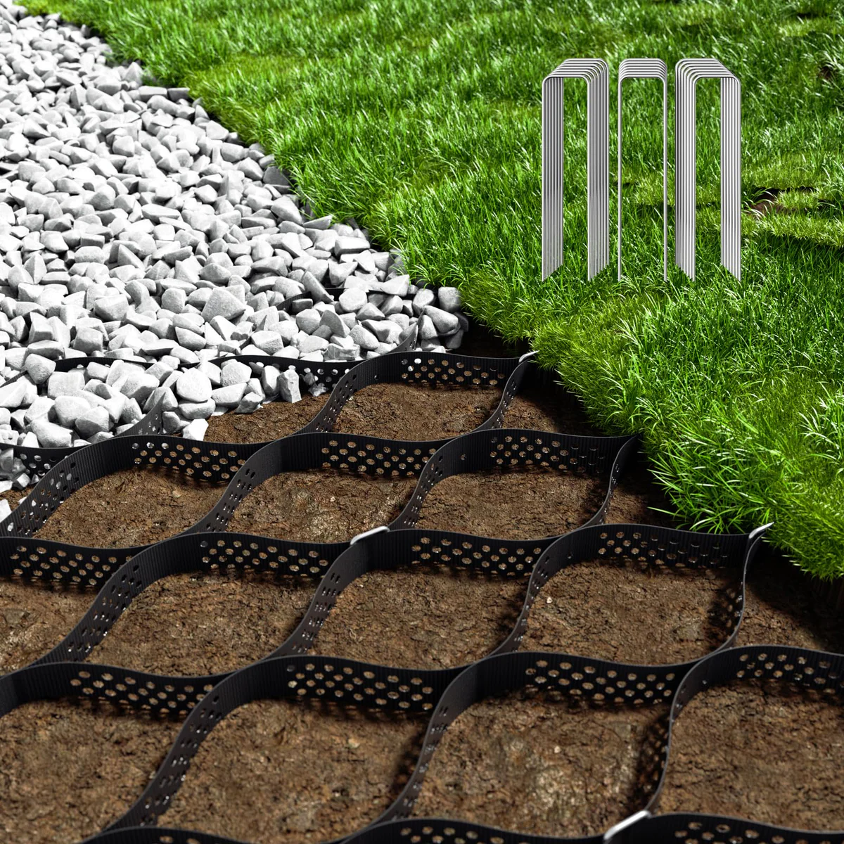 LXVOOEE Geocell Grid for Erosion Control and Soil Stabilization