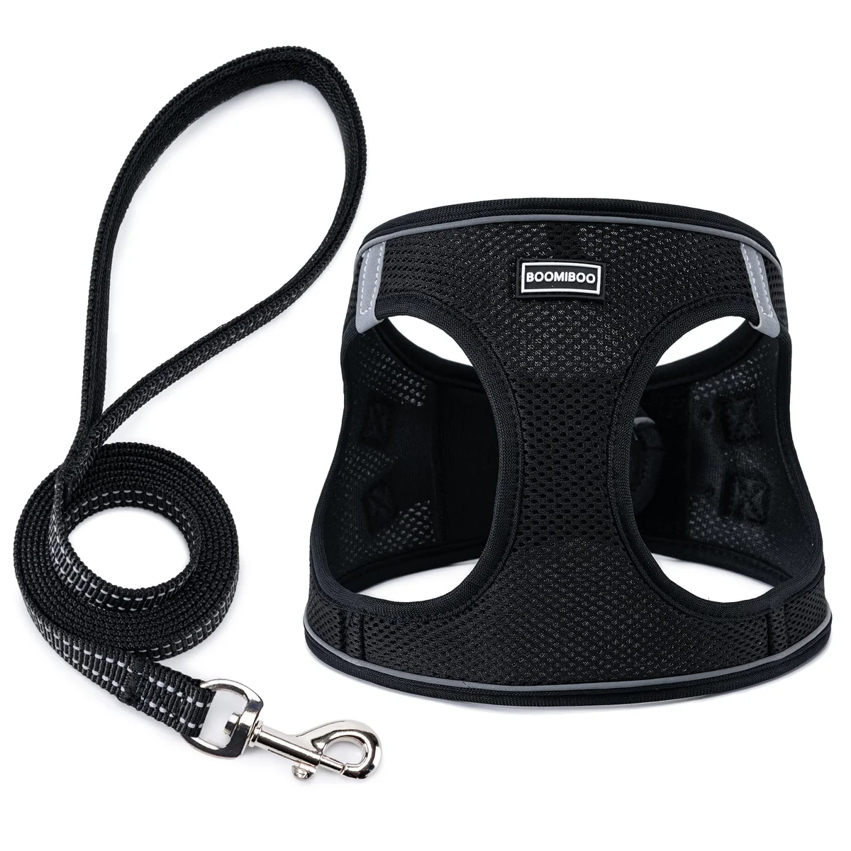 BOOMIBOO Dog Harness Leash Set Reflective 