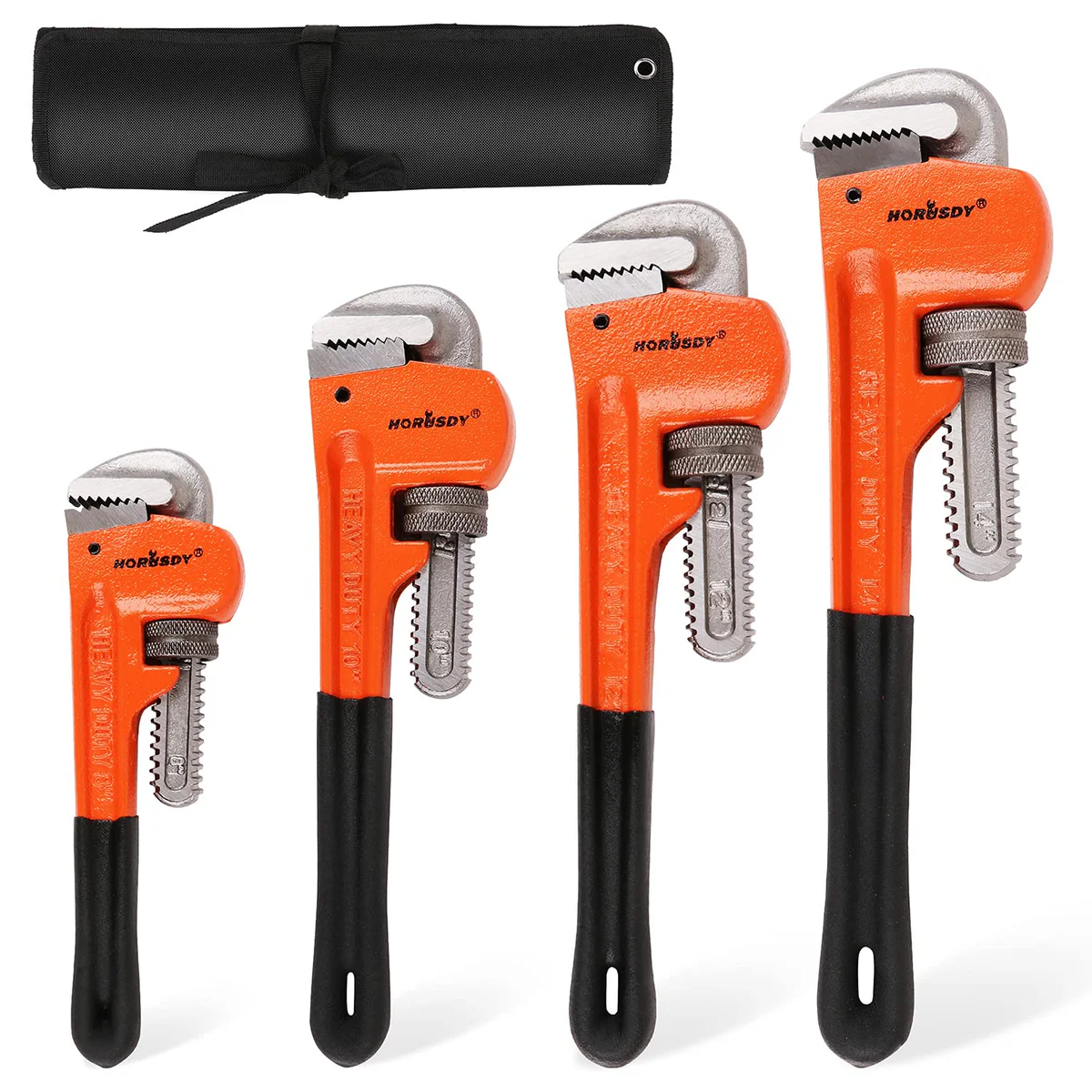 HORUSDY Adjustable Pipe Wrench Set, 2-Piece