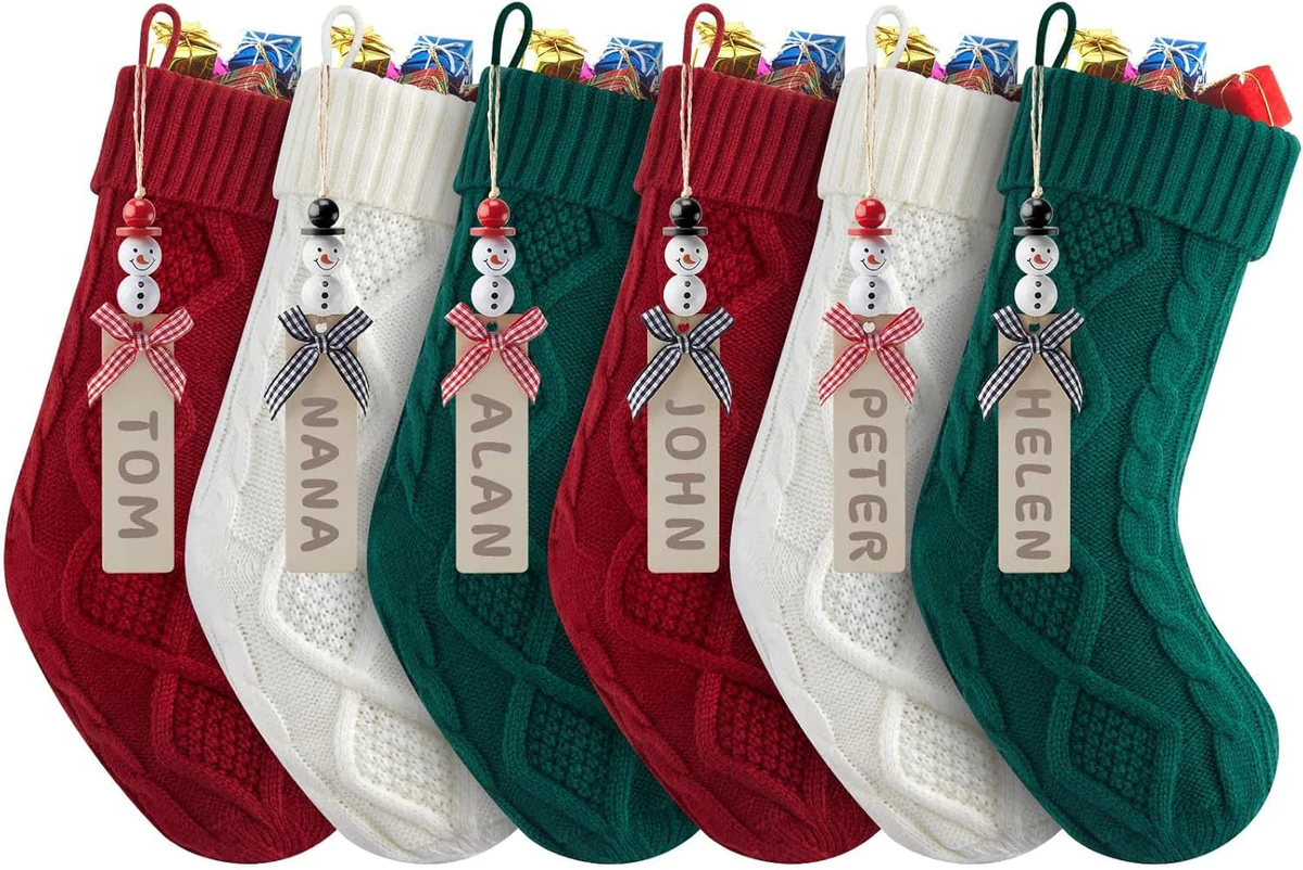 Minetom Knit Christmas Stockings