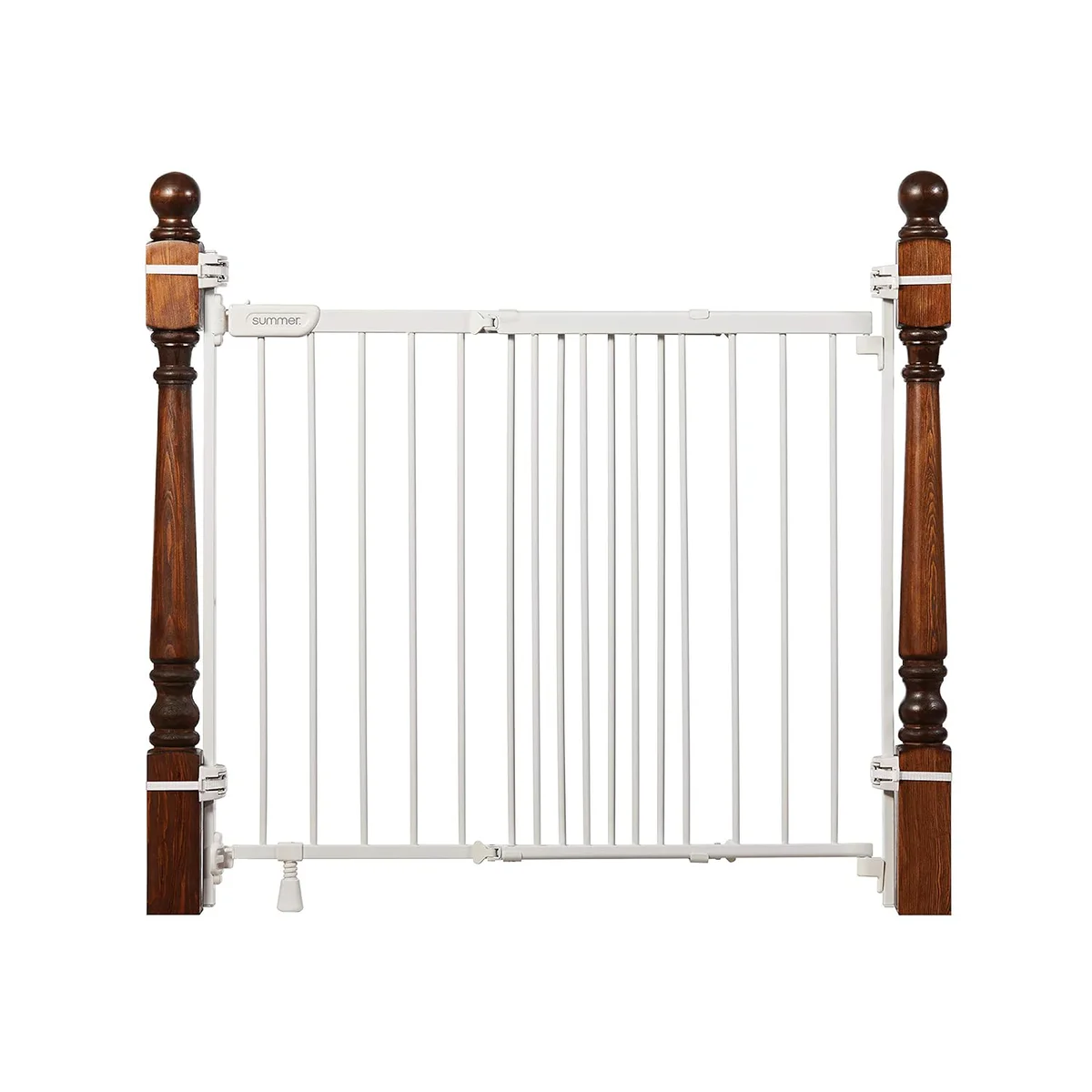 Summer Metal Banister and Stair Safety Baby Gate, White