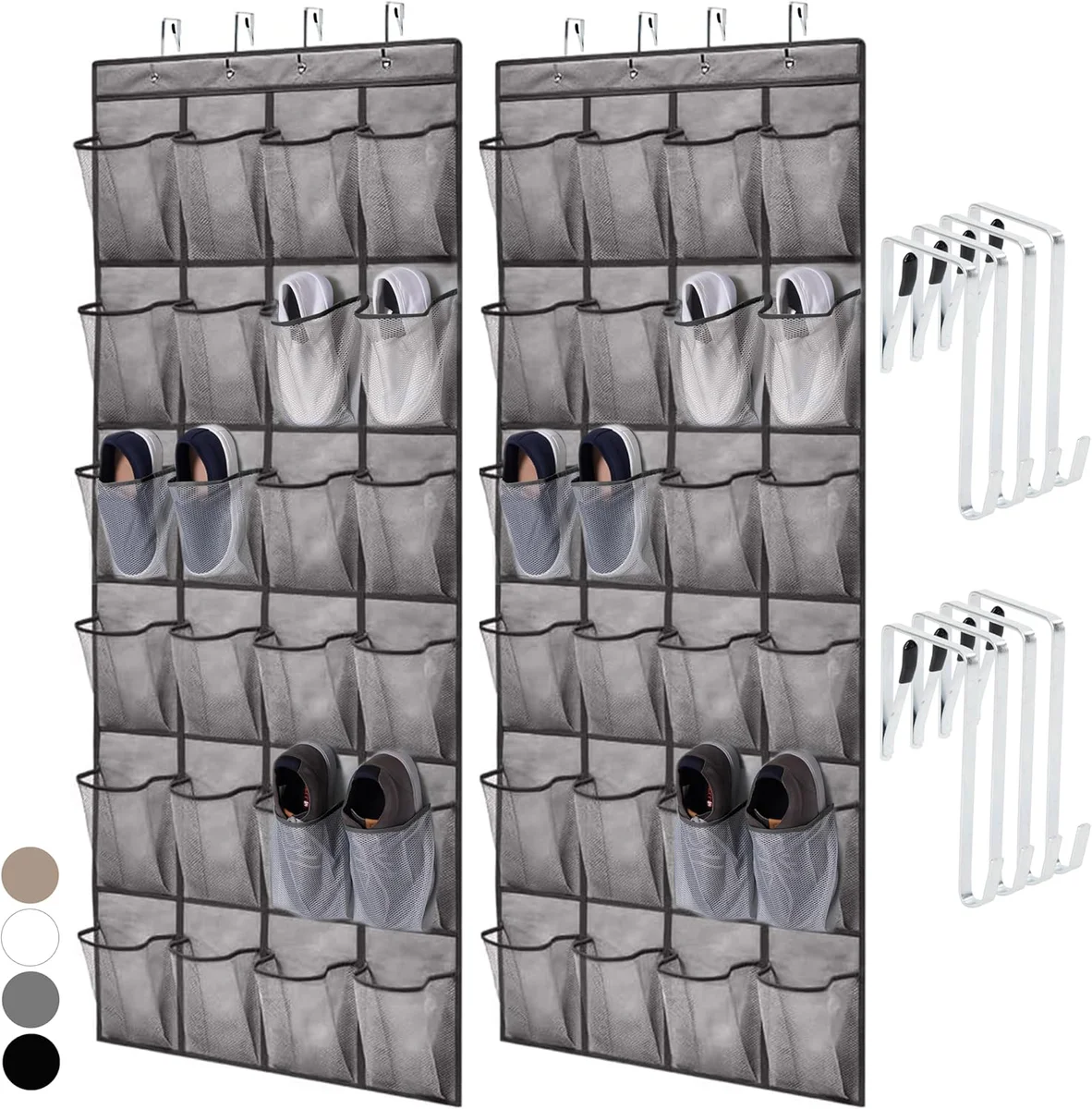 HOME GENIE Over The Door 24-Pocket Shoe Organizer