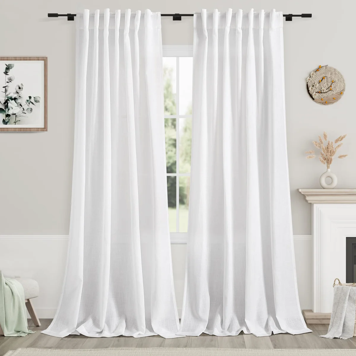 Nanspring Sheer Voile Curtain Panel