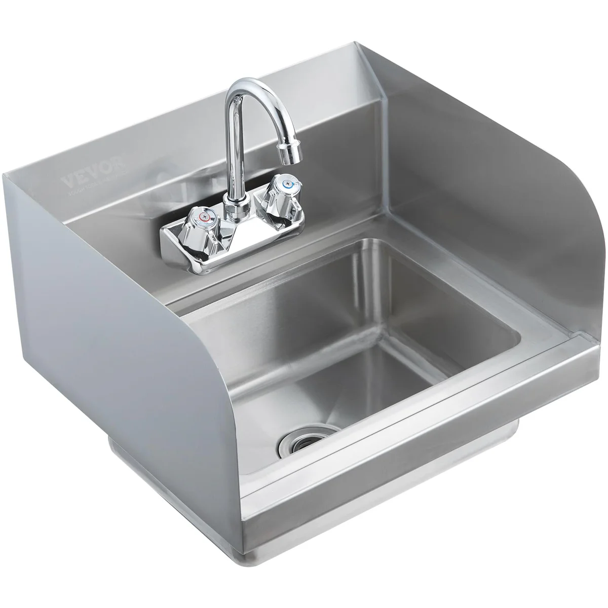 VEVOR Stainless Steel Wall Mount Hand Sink with Faucet