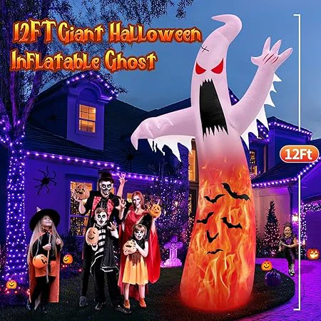 Zukakii Halloween Inflatable Ghost Yard Decoration