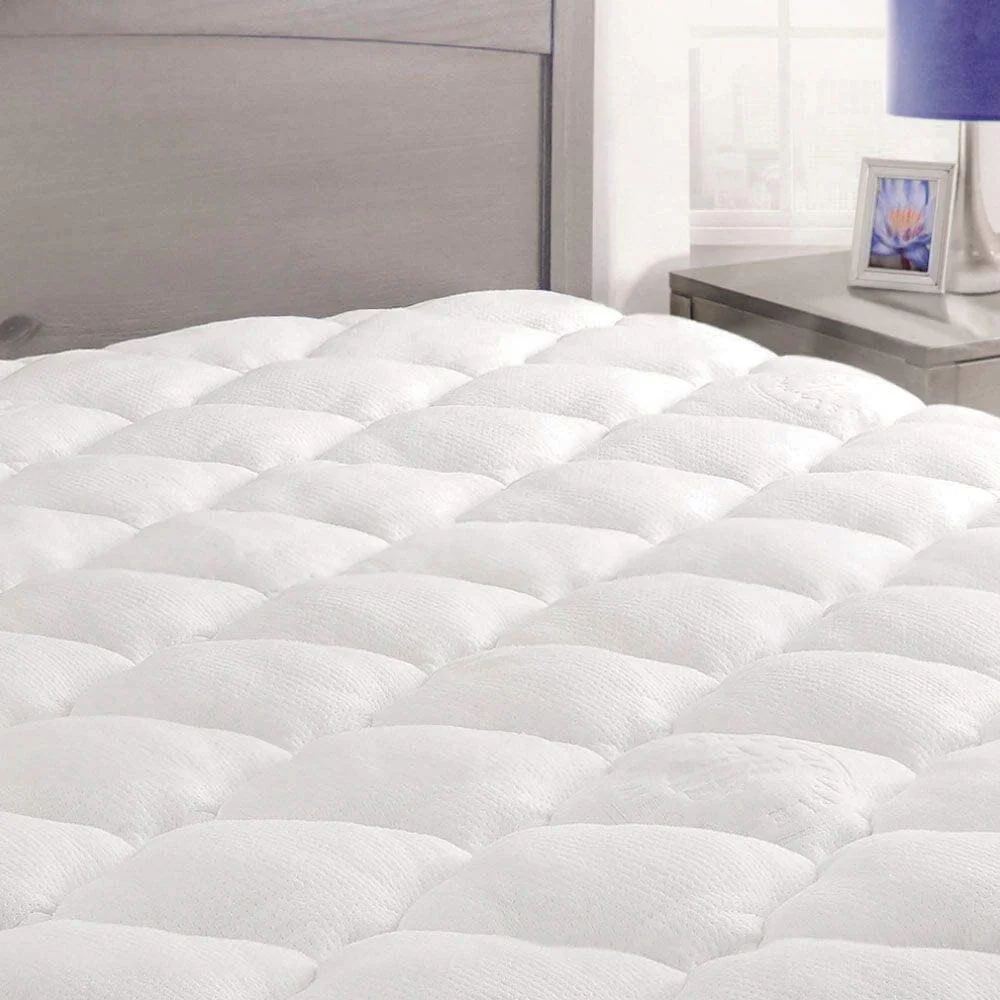 ExceptionalSheets Bamboo Mattress Pad with Fitted Skirt - Extra Plush Rayon from Bamboo Cooling Topp