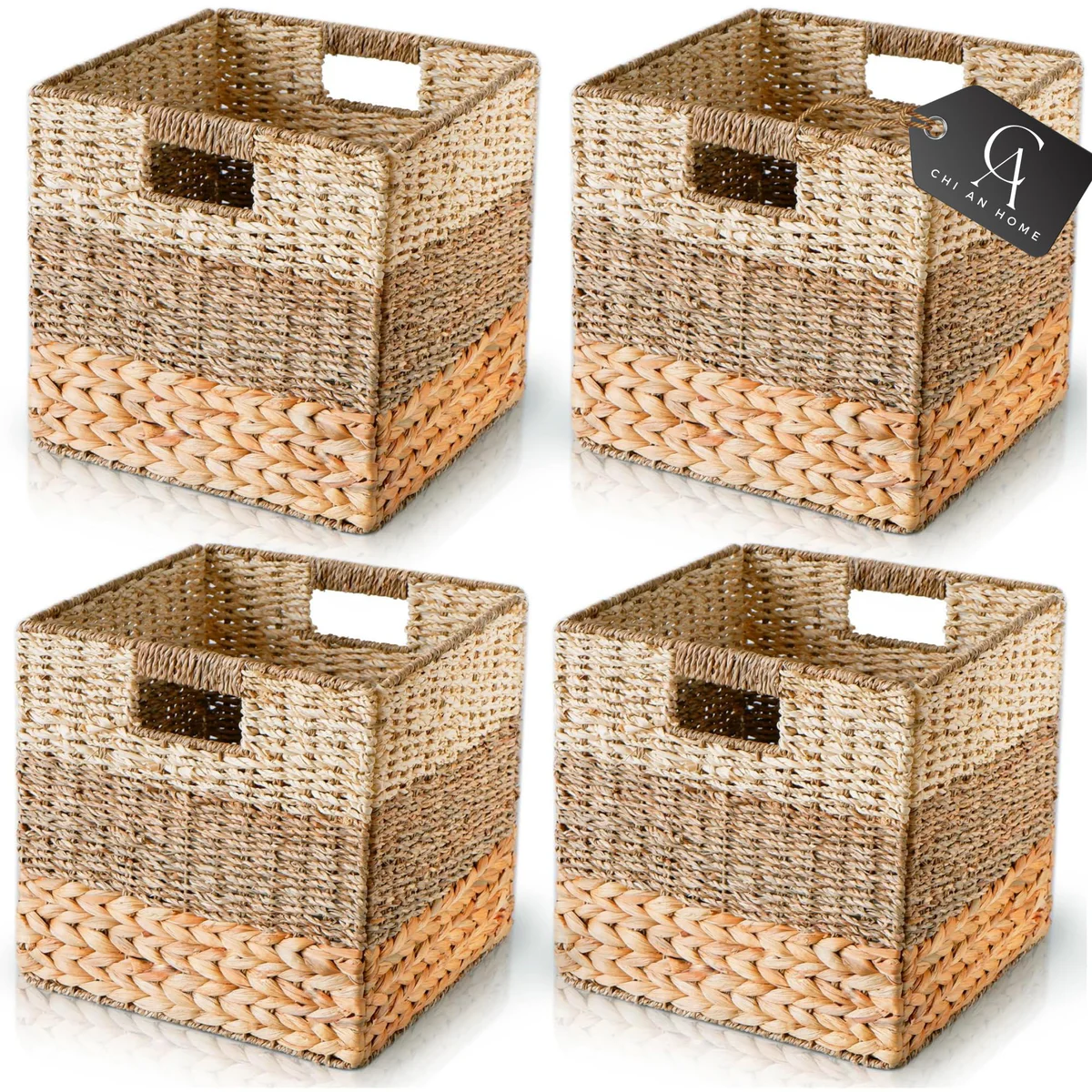 Chi An Home Foldable Storage Cube Fabric Basket Bin Organizer