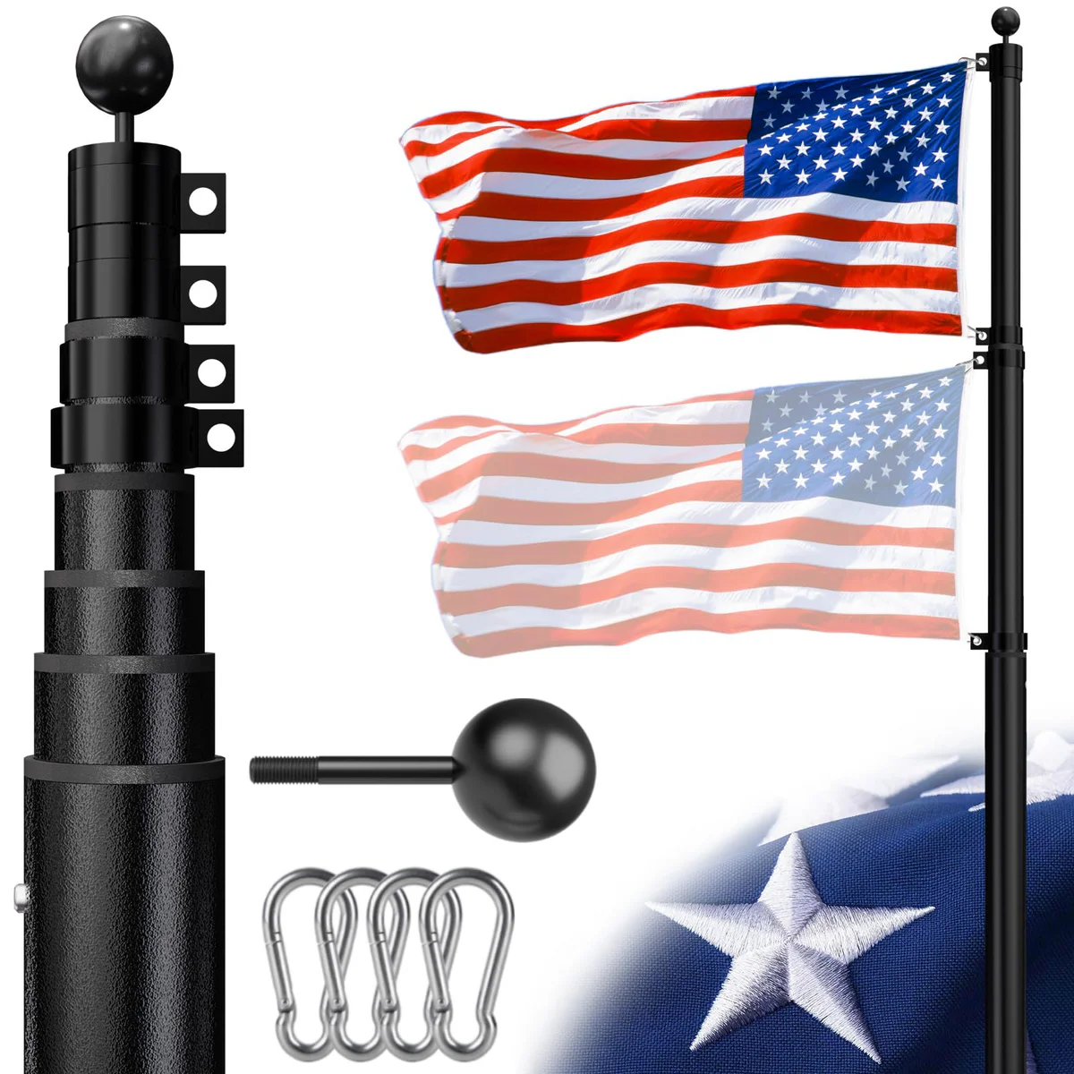 Dogetgd Heavy Duty Flag Pole Kit