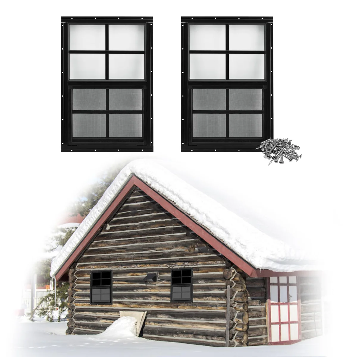 Gaahing Aluminum Shed Window, 2 Pack