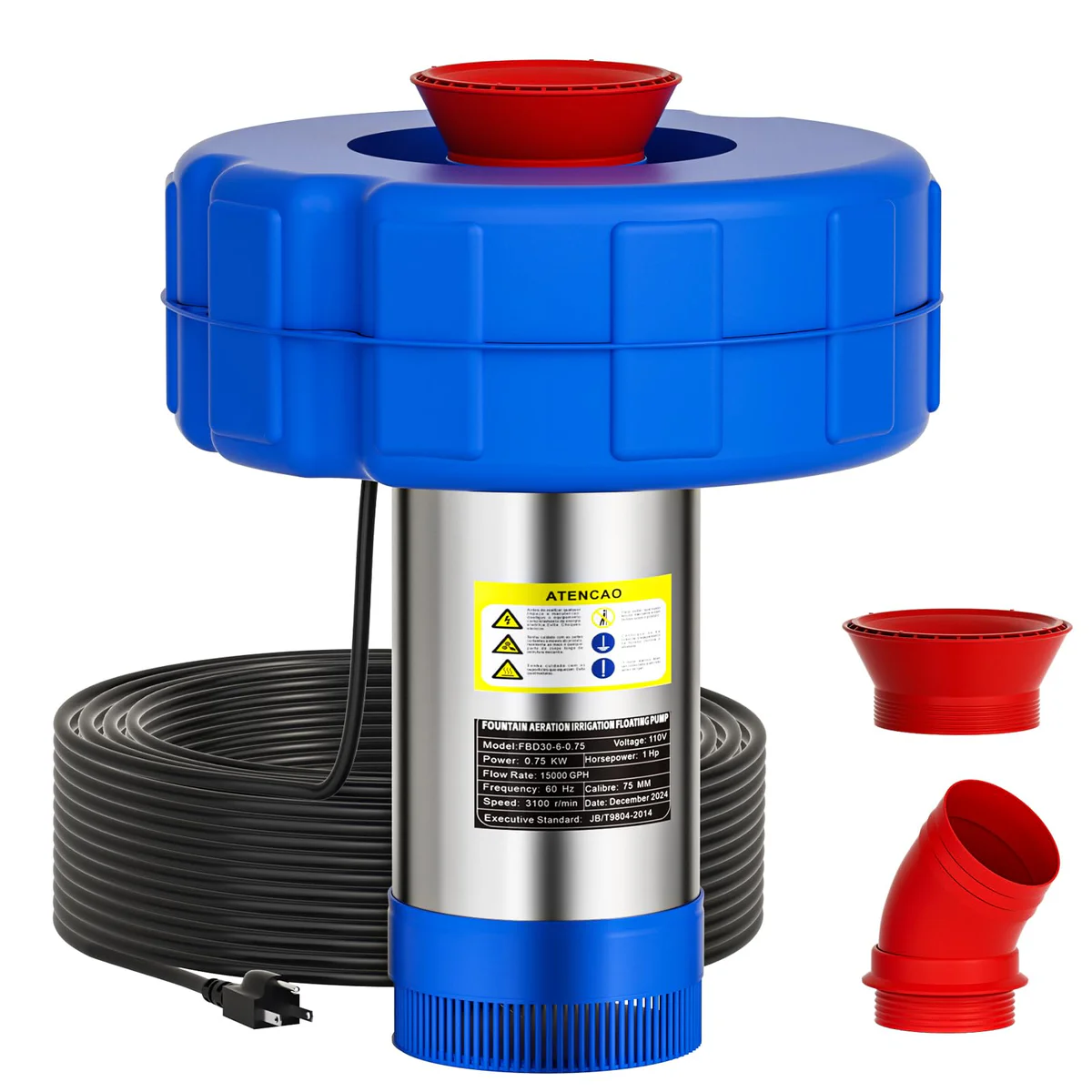 BOFEKTE Floating Pond Fountain Aerator Pump