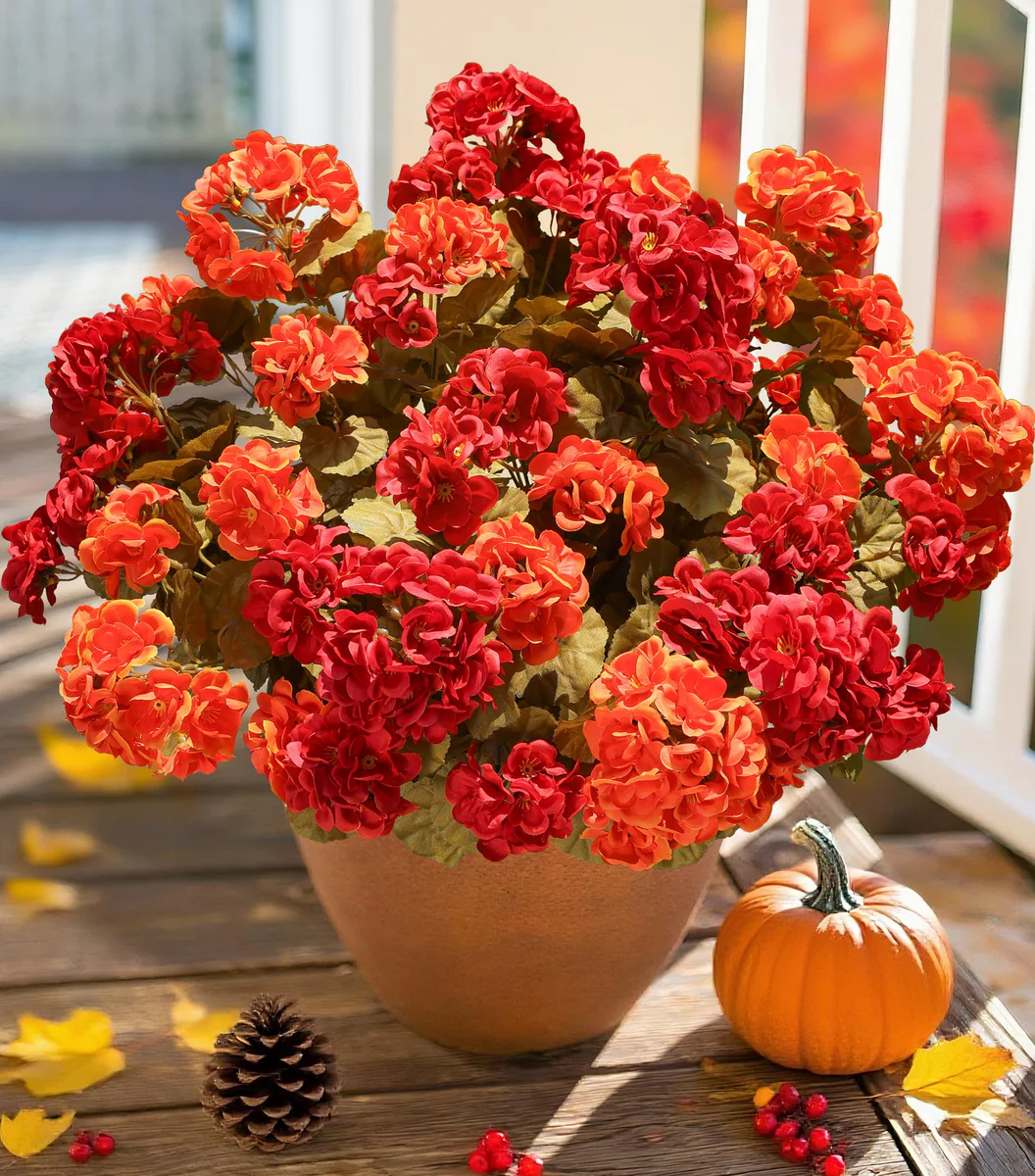 HyeFlora Artificial Geranium Flower Bundle
