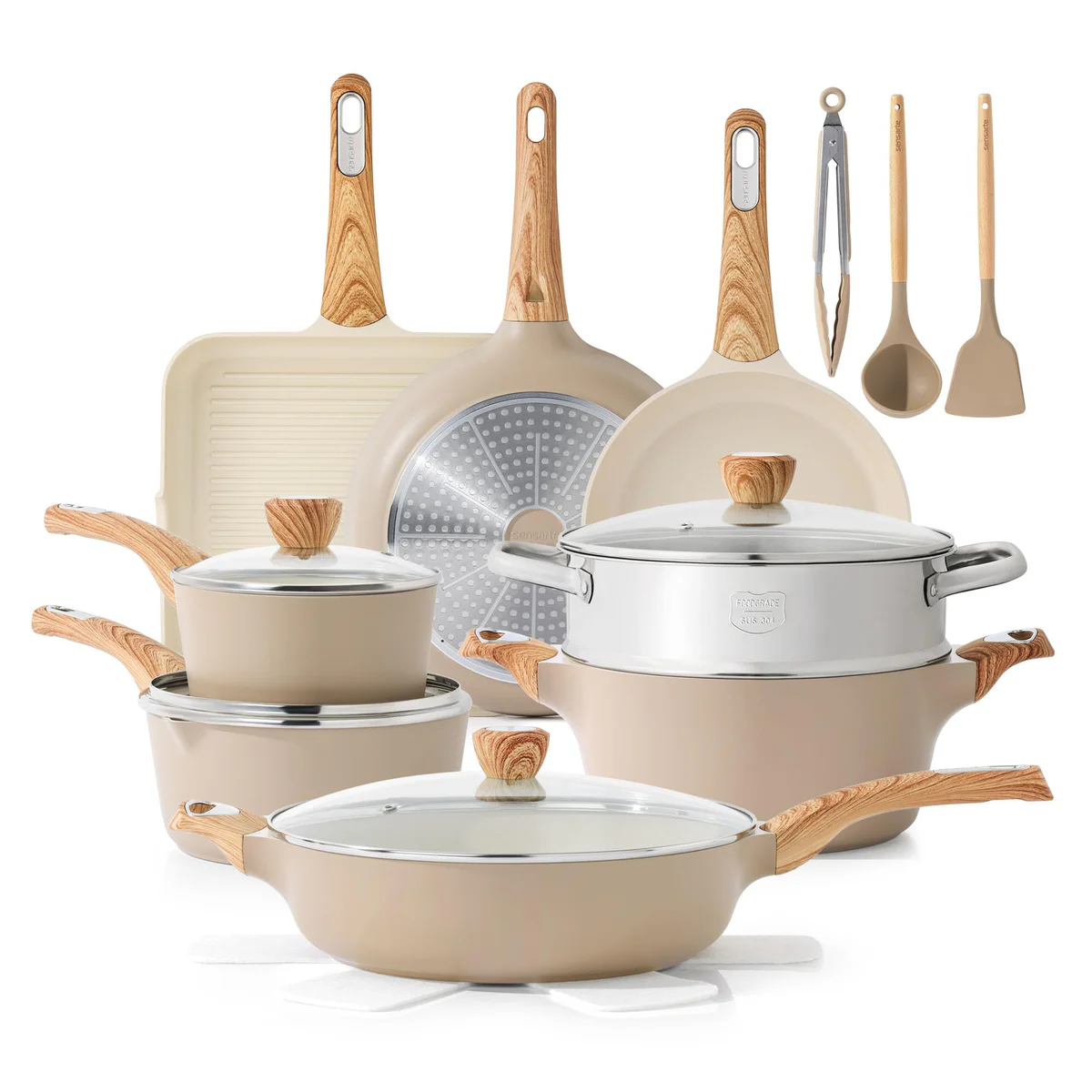 SENSARTE Cookware Set 20 pcs