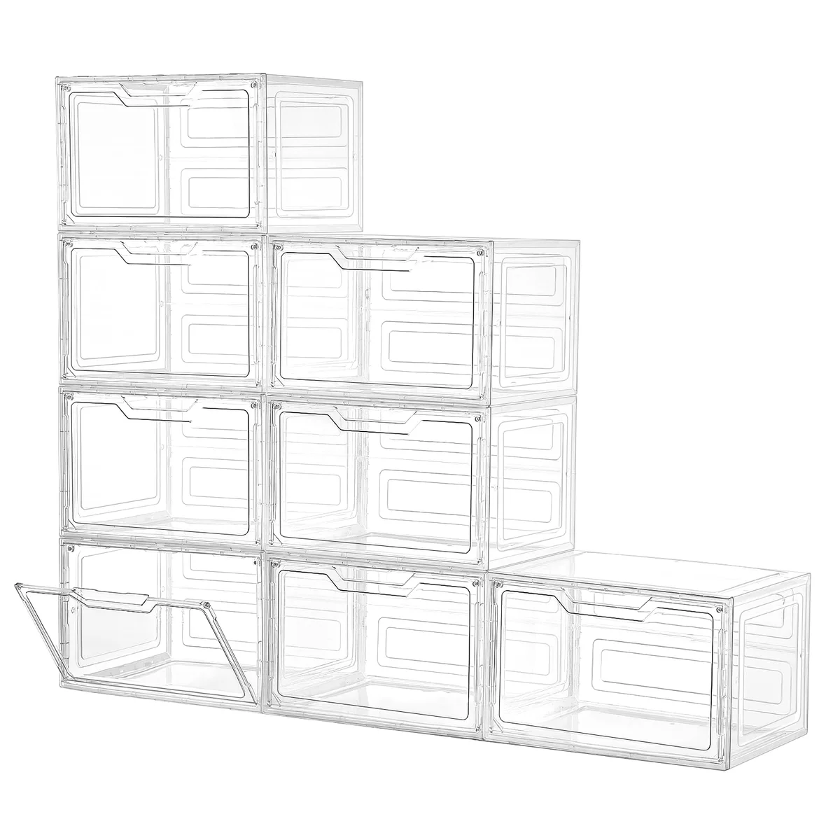 Freebat Clear Acrylic Stackable Storage Bins