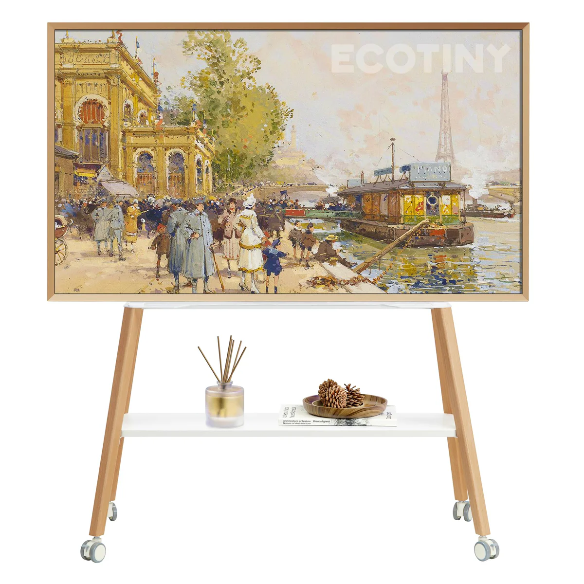 ECOTINY Rolling TV Stand