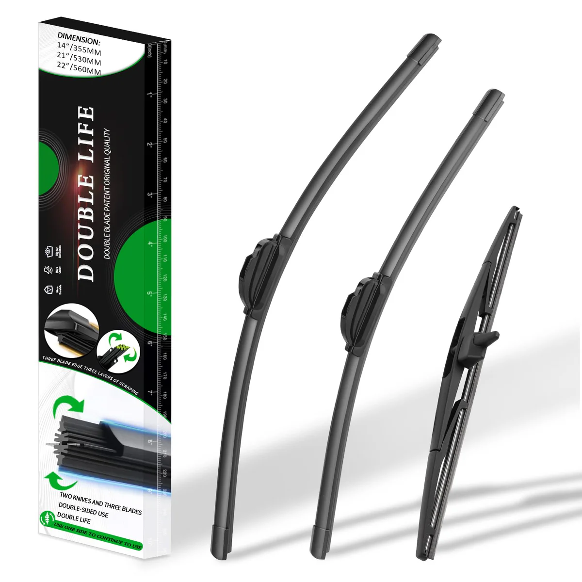 HGENHPIN Premium All-Seasons Wiper Blades for 2009-2015 Pilot