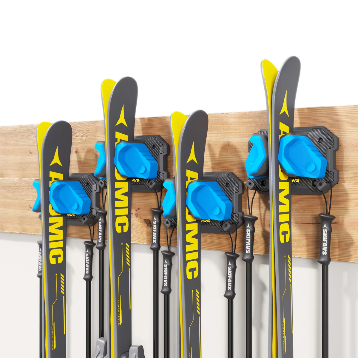 SKIFAVS Ski and Snowboard Wall Rack Storage