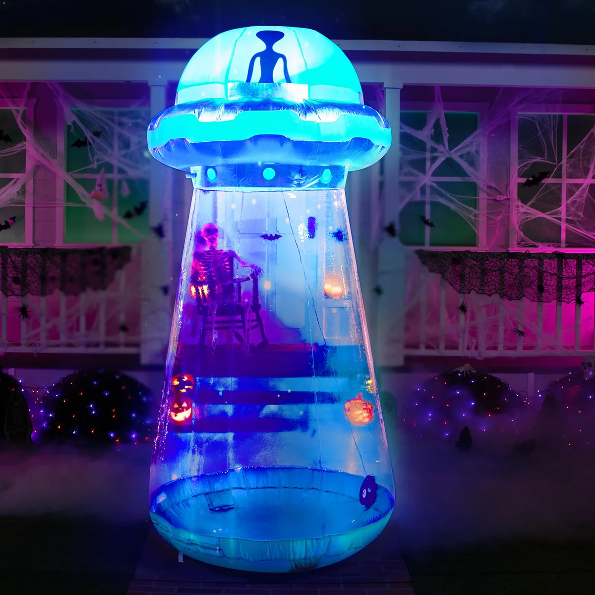 Joiedomi Halloween Inflatable UFO Abduction Yard Decoration